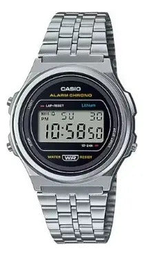 Reloj Casio Vintage A-171we-1a Alarma/cronometro/luz Plateado
