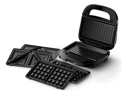 Sandwichera Philips 3 En 1 Hd2350/80 - Gris