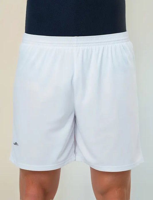 Short Adulto Deportivo Fútbol Cintura Elástica Elite Blanco Eg1