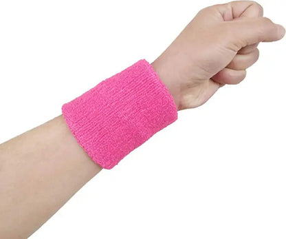 Muñequera Deportiva Tela Esponja 9 Cm Rhino Rosa Único