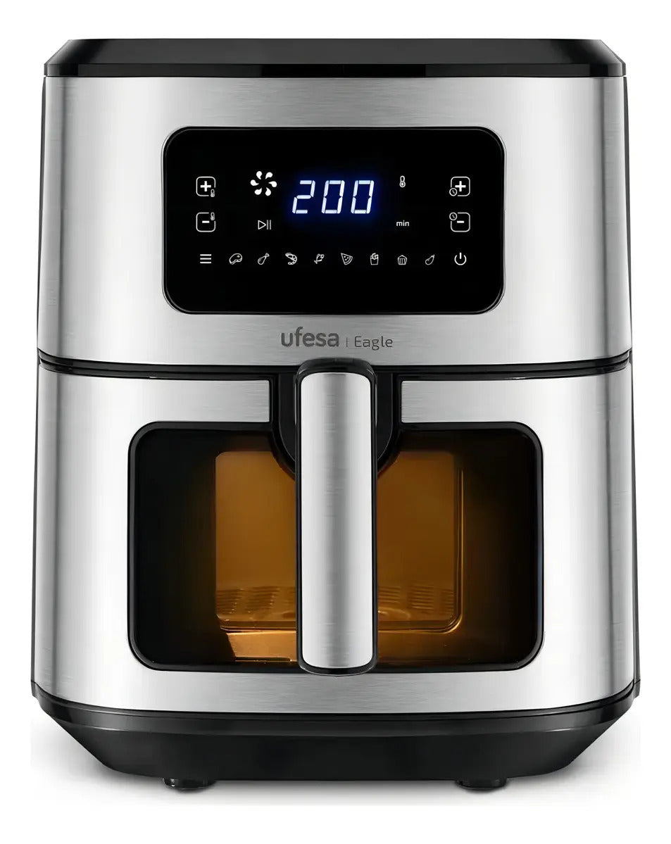 Freidora De Aire Sin Aceite Digital Ufesa Eagle 6,5 L Gris