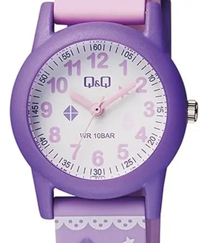 Reloj Q&q Silicona Infantil 30mm Vr99j006y - Violeta