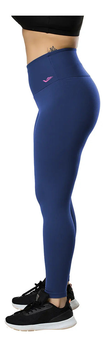 Calza Deportiva Dama Suplex Tiro Alto Elite - Azul L