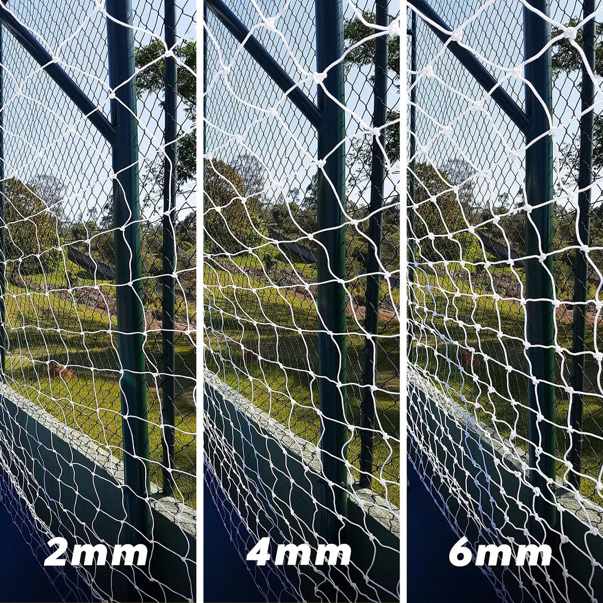Par Redes Para Arco Fútbol 11, Nylon 4mm Gismar - Blanco