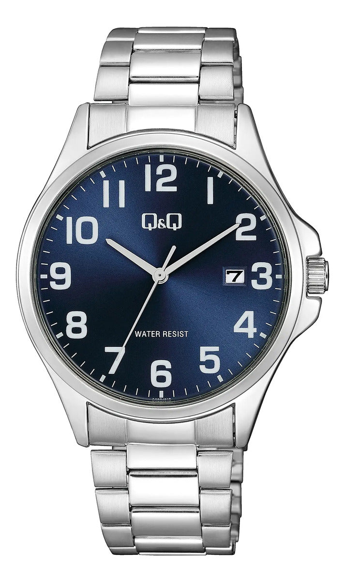 Reloj Q&q Metal Hombre 40mm A480j215y - Plateado