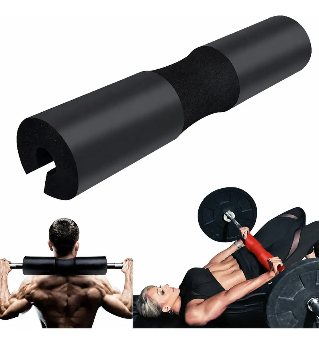 Almohadilla Descanso Barra Protege Crossfit Gym - Negro