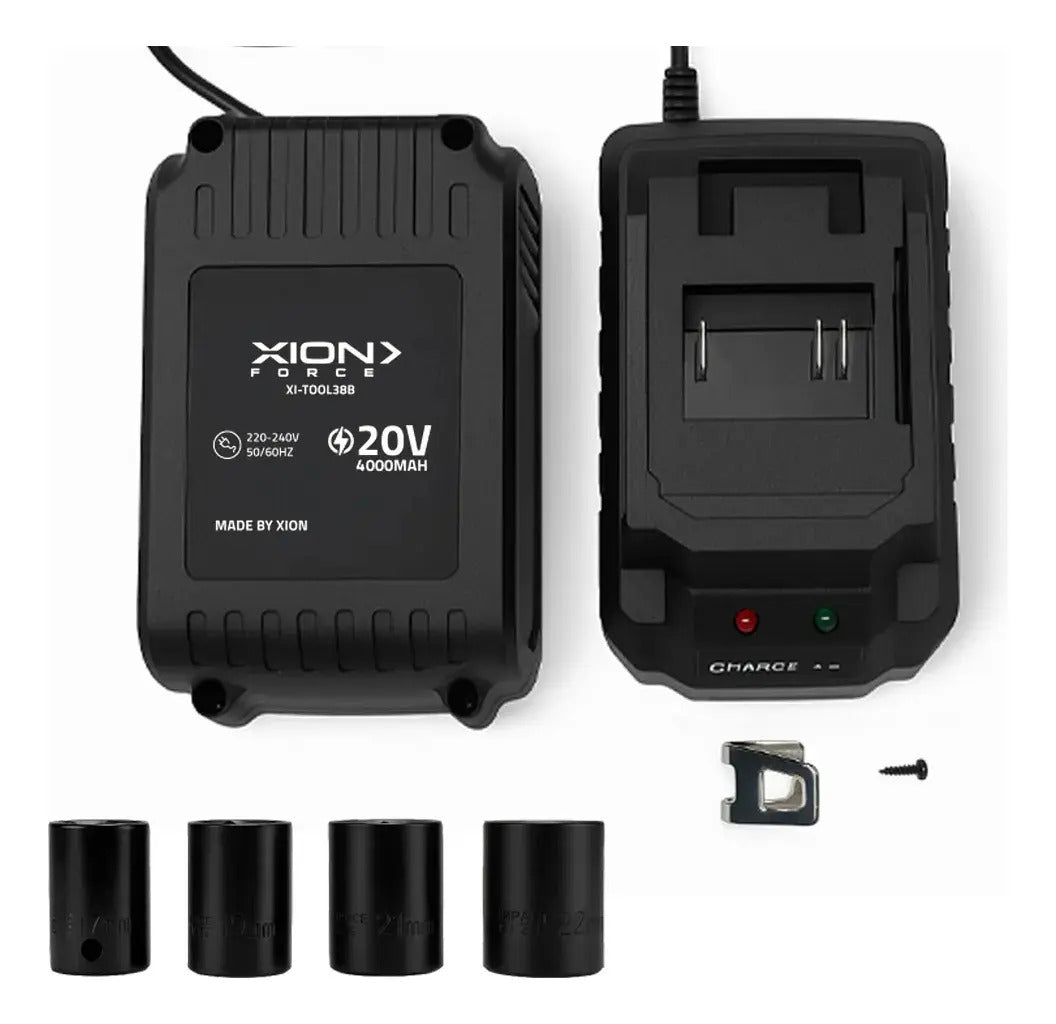 Taladro De Impacto A Batería Xion Brusheless Xi-tool38b Qofe Verde Oscuro