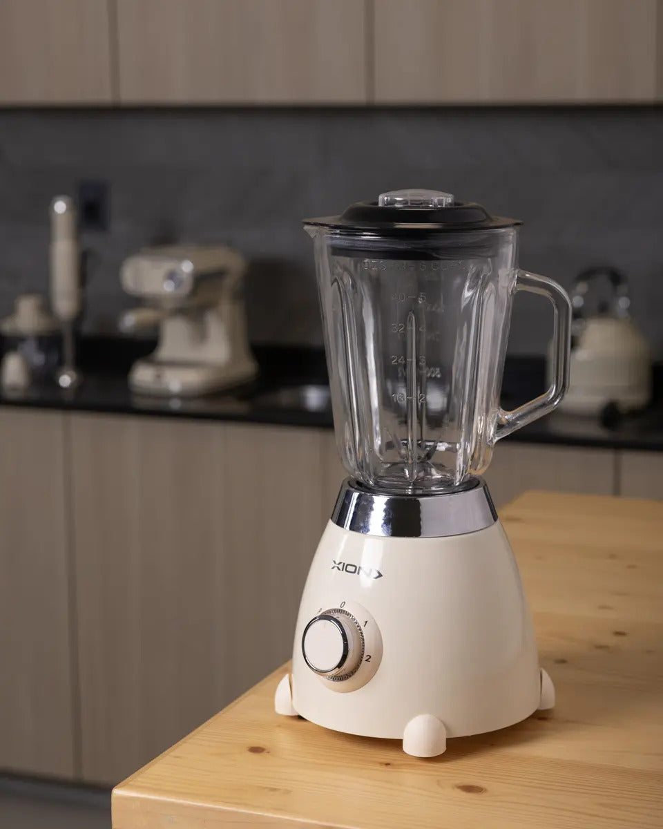 Licuadora Retro Xion 700w Jarra De Vidrio Xi-li1974 Beige
