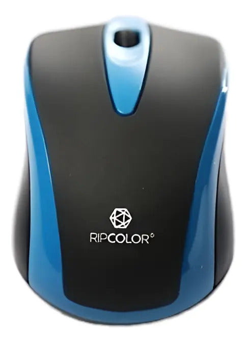 Mouse Inalámbrico Usb Ripcolor B0402r - Negra Con Azul