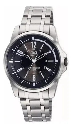 Reloj Q&q Metal - Q708j205 - Plateado Negro
