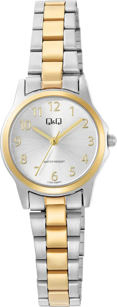 Reloj Q&q Metal Dama 25mm C56a-006py - Plateado
