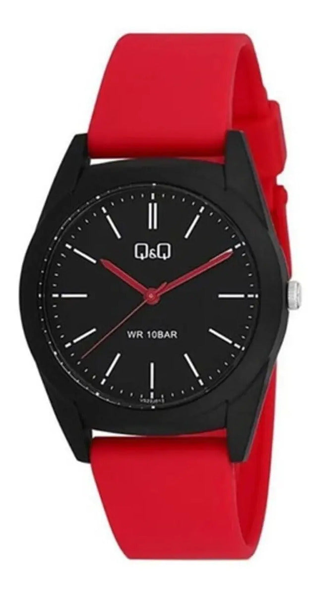 Reloj Q&q Silicona Vs22j013 - Rojo Negro