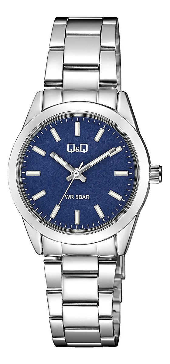 Reloj Q&q Metal Dama 30mm Q82a-002py - Plateado