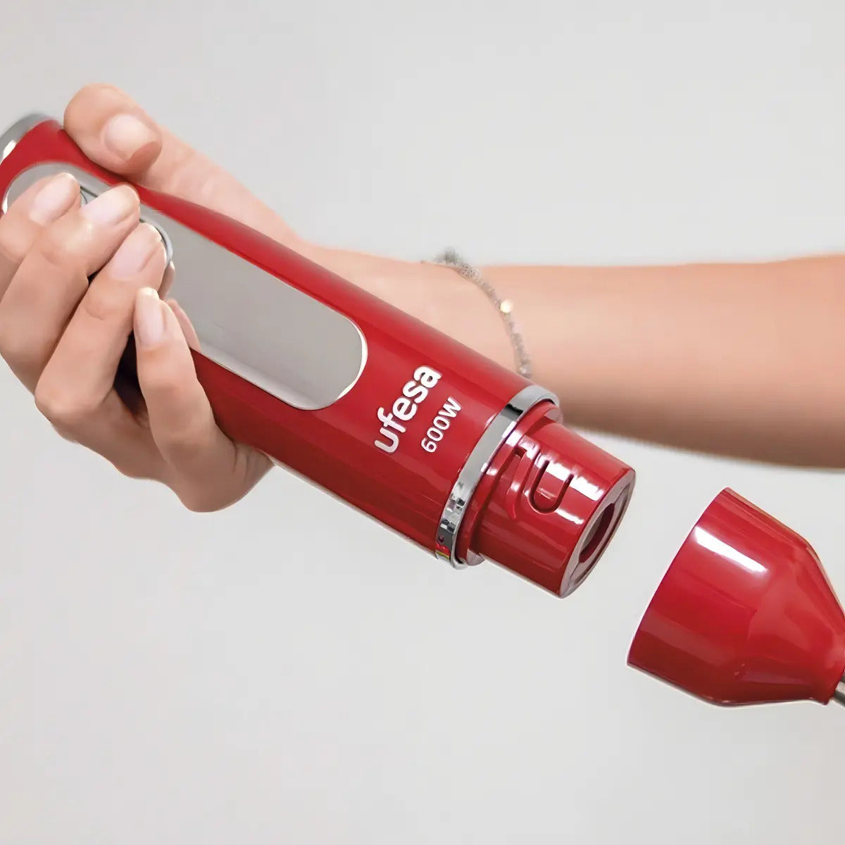 Mixer Ufesa Con Batidor Y Picador 600w Bp3443 - Rojo/acero Inoxidable