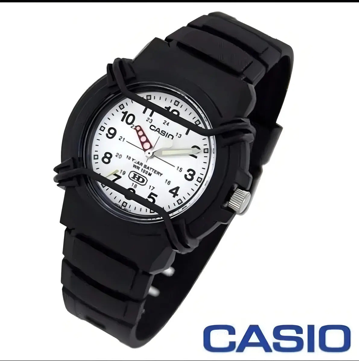 Reloj Casio Pvc 44mm Hda-600b-7bvdf - Negro Blanco