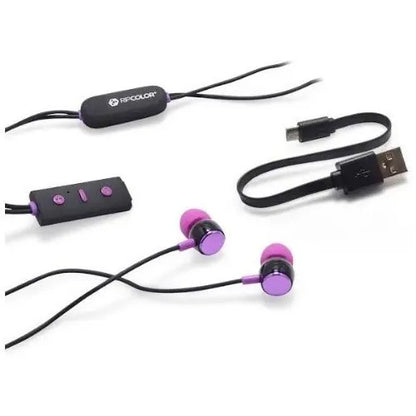 Auricular Bluetooth V3.0 Ripcolor - Negro/violeta