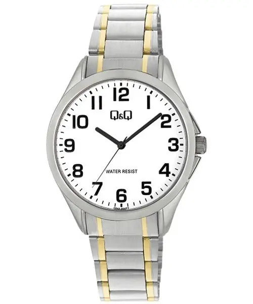 Reloj Q&q Metal Hombre 38mm C04a-004py - Plateado Blanco