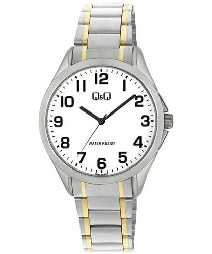 Reloj Q&q Metal Hombre 38mm C04a-004py - Plateado Blanco