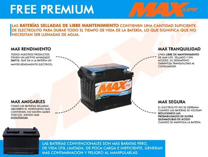 Batería Para Auto 75 Amper Positivo Izquierdo