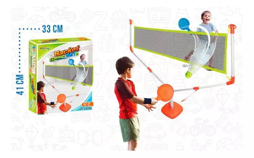 Juego De Paletas Con Red 2 En 1 Racket Game