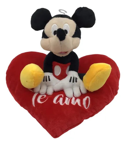 Peluche Mickey Mouse Sentado En Corazón 25 Cm