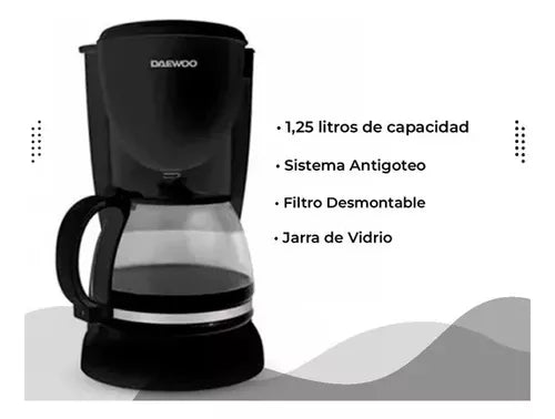 Cafetera Eléctrica 1,25 Lt Antigoteo