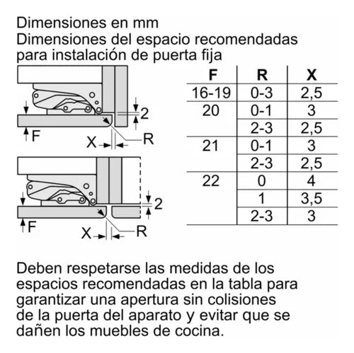 Heladera Integrable Panelable - Frío Natural