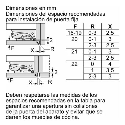Heladera Integrable Panelable - Frío Natural