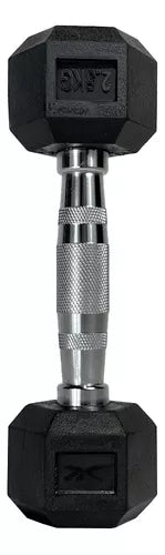 Mancuerna Hexagonal Recubierta De Goma 2,5 Kg