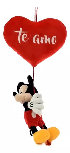 Peluche Mickey Mouse Corazón Con Cuerda 30 Cm