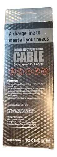 Cable Cargador USB-C Universal 2mt