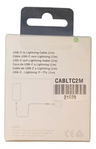 Cable De Carga USB-C A Lightning 2mt