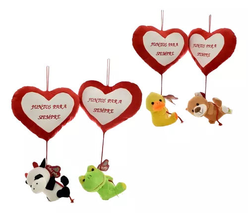 Peluche Animales Con Corazón Colgante 38 Cm