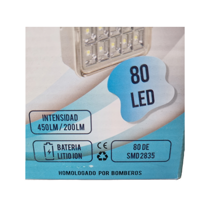 Luz De Emergencia 80 Led - Homologada