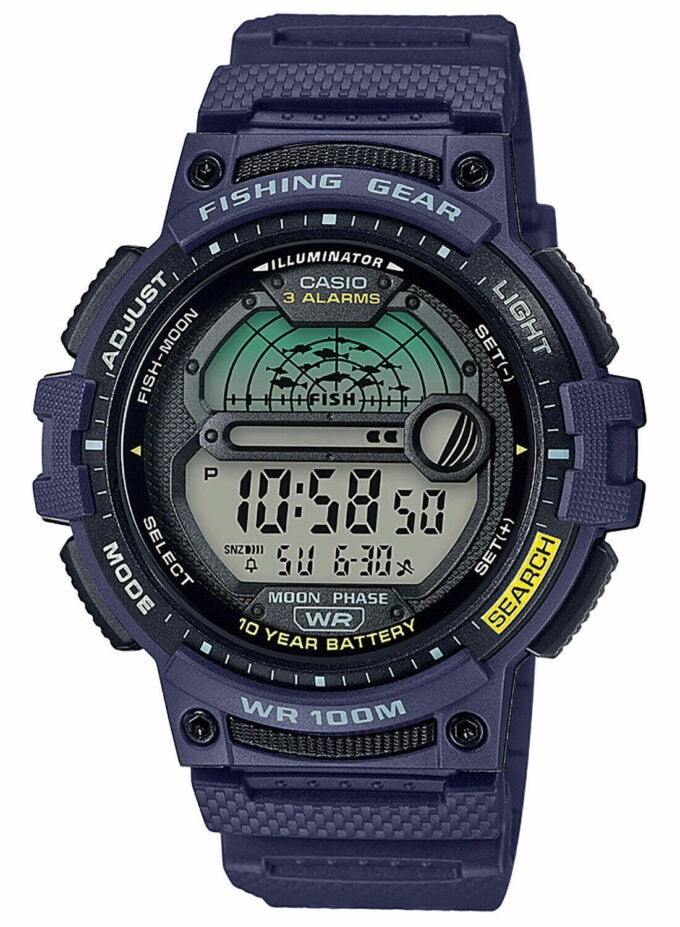 Reloj Casio Digital Silicona Azul Con Luz Led