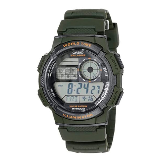 Reloj Casio Digital Silicona Verde Multifunción