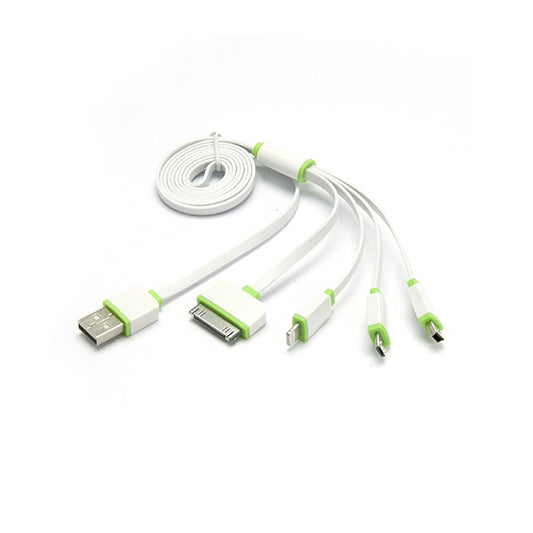 Cable USB 4 En 1 (iPhone 4 / iPhone 6 / Micro USB / Mini USB)