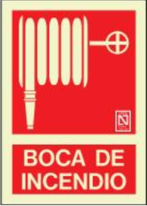 Cartel Contra Incendio - Boca De Incendio - 21cm X 30cm