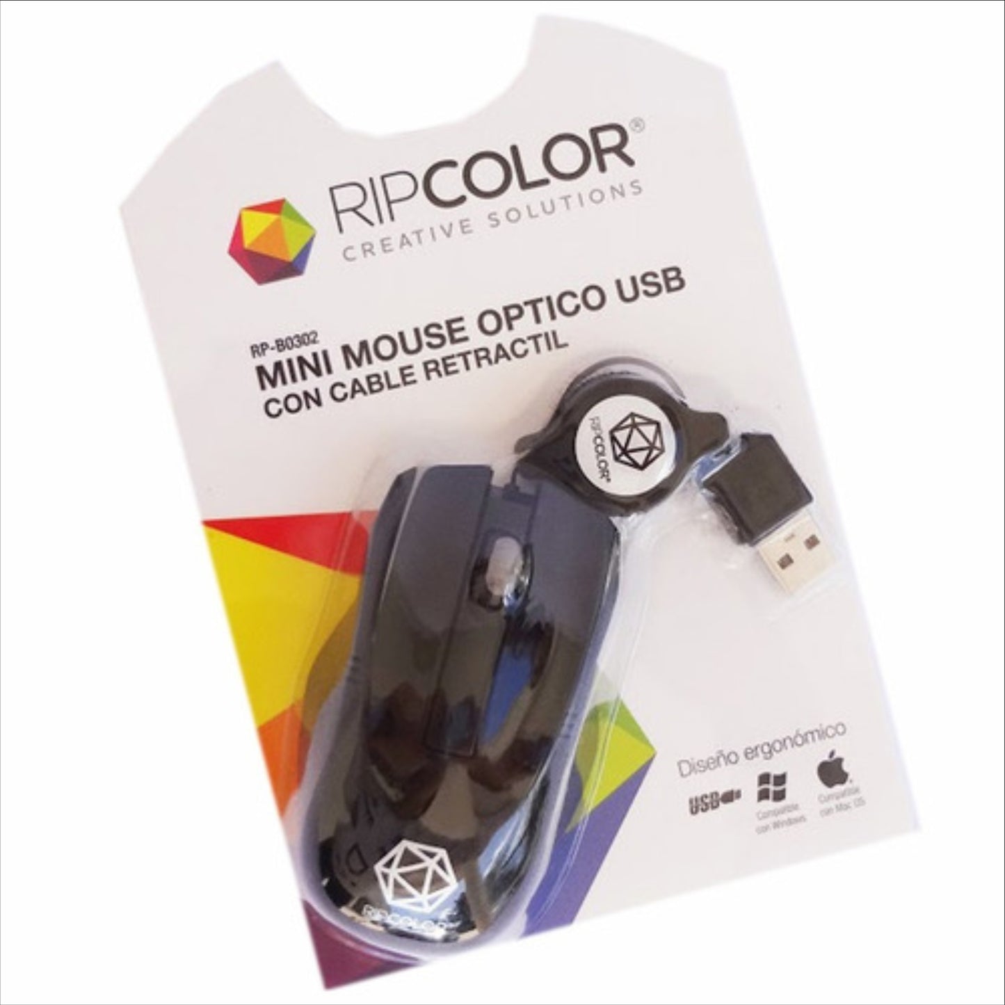 Mouse Mini Óptico USB Retráctil B0302