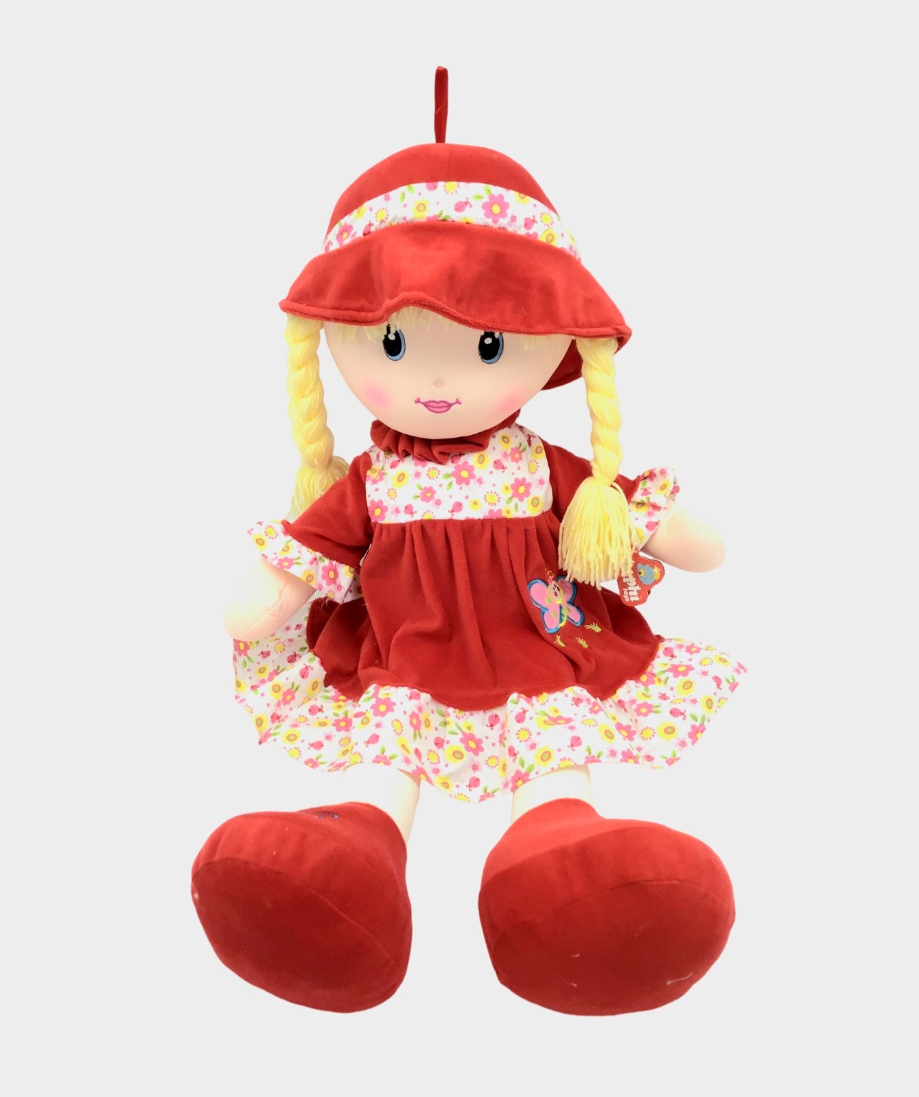 Muñeca Peluche De Tela Grande 80cm