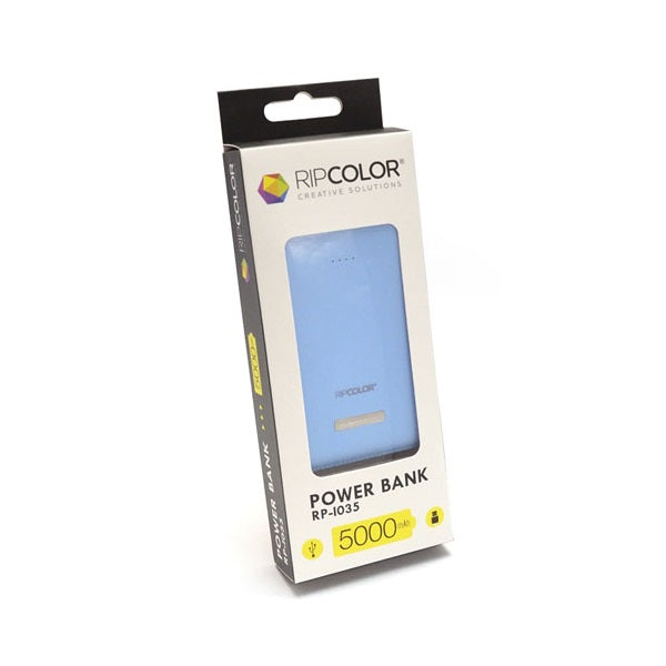 Power Bank 5000 mAh (Celeste / Blanco)