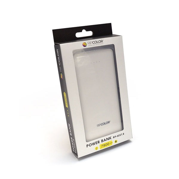 Power Bank 7800 mAh (Negro / Blanco)